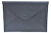 Authentic Louis Vuitton Epi Letter Case Clutch Bag Purse Black LV K0776