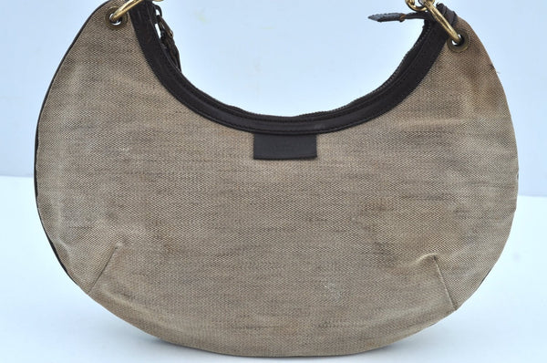 Authentic GUCCI Sherry Line Shoulder Hand Bag Canvas Leather 106669 Beige K0889