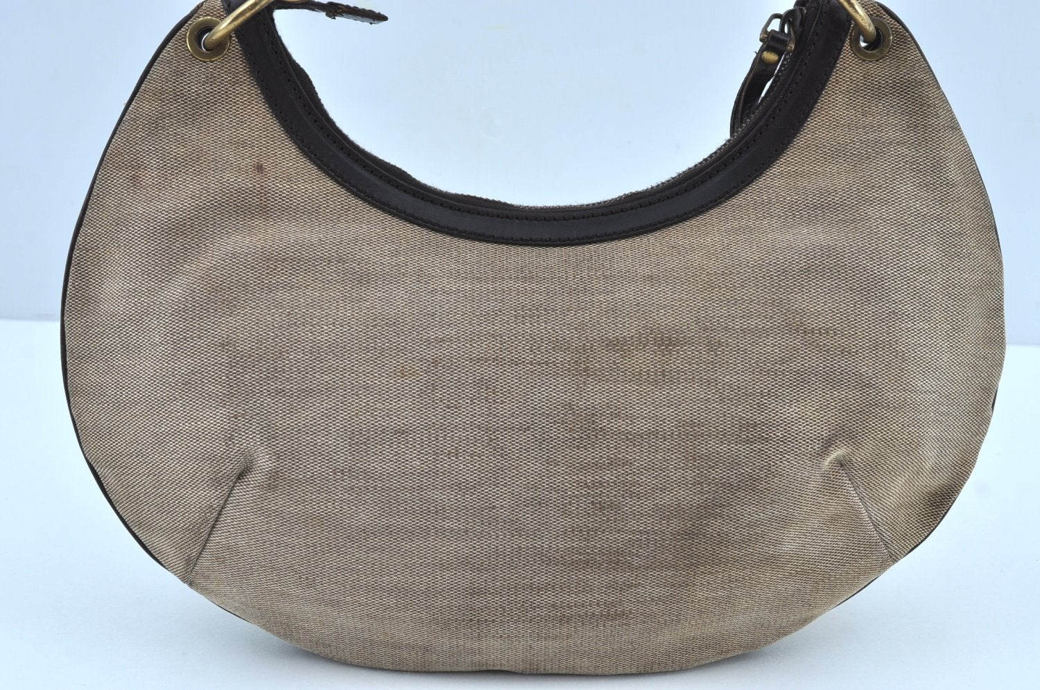 Authentic GUCCI Sherry Line Shoulder Hand Bag Canvas Leather 106669 Beige K0889