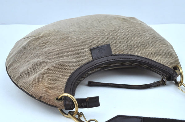 Authentic GUCCI Sherry Line Shoulder Hand Bag Canvas Leather 106669 Beige K0889