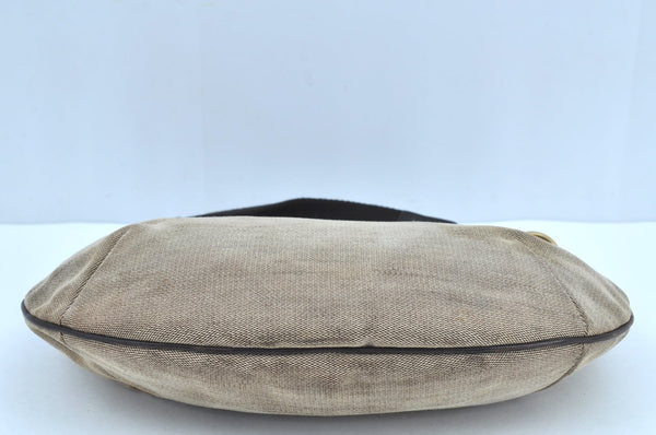 Authentic GUCCI Sherry Line Shoulder Hand Bag Canvas Leather 106669 Beige K0889