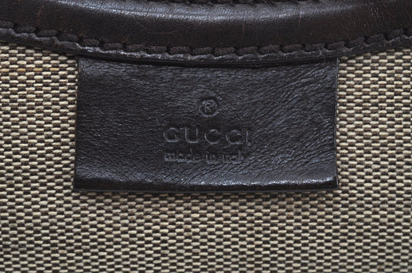 Authentic GUCCI Sherry Line Shoulder Hand Bag Canvas Leather 106669 Beige K0889