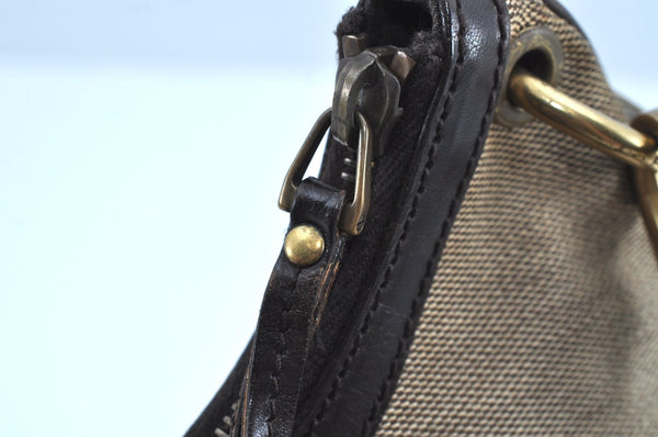 Authentic GUCCI Sherry Line Shoulder Hand Bag Canvas Leather 106669 Beige K0889