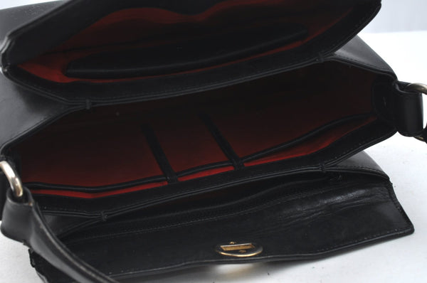 Authentic GUCCI Shoulder Hand Bag Purse Leather Black K0928