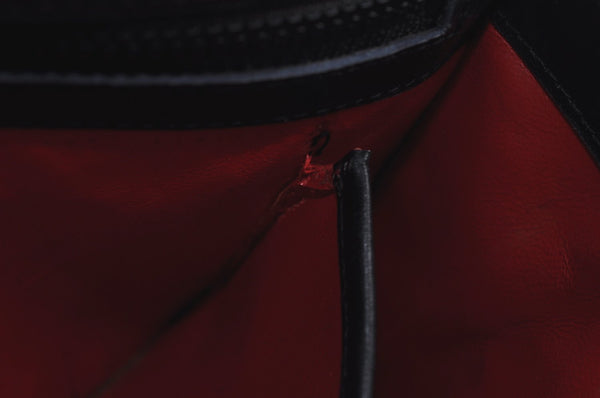 Authentic GUCCI Shoulder Hand Bag Purse Leather Black K0928