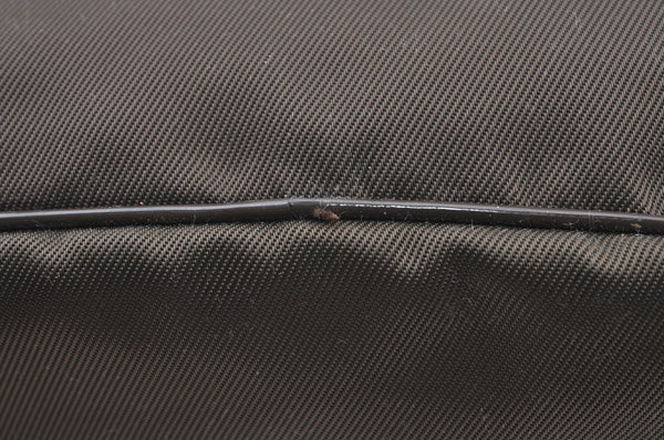 Authentic GUCCI Hand Bag Purse Nylon Leather Khaki Green Brown Junk K0986