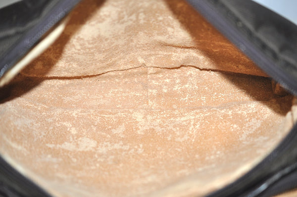 Authentic GUCCI Hand Bag Purse Nylon Leather Khaki Green Brown Junk K0986