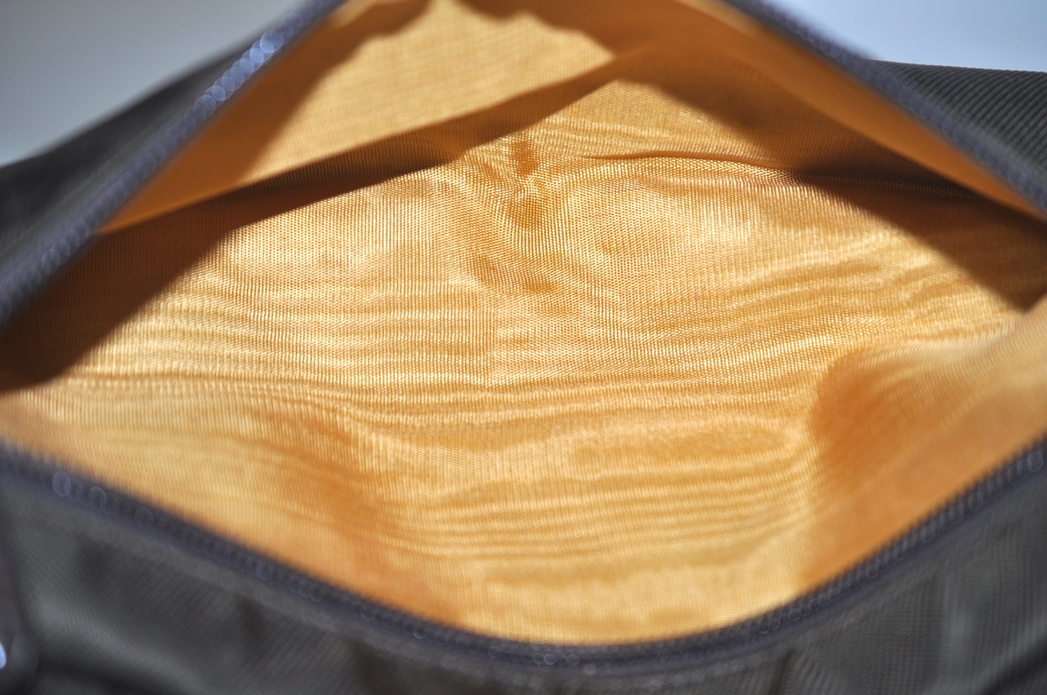 Authentic GUCCI Hand Bag Purse Nylon Leather Khaki Green Brown Junk K0986