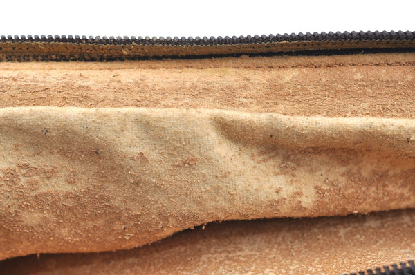 Authentic GUCCI Hand Bag Purse Nylon Leather Khaki Green Brown Junk K0986