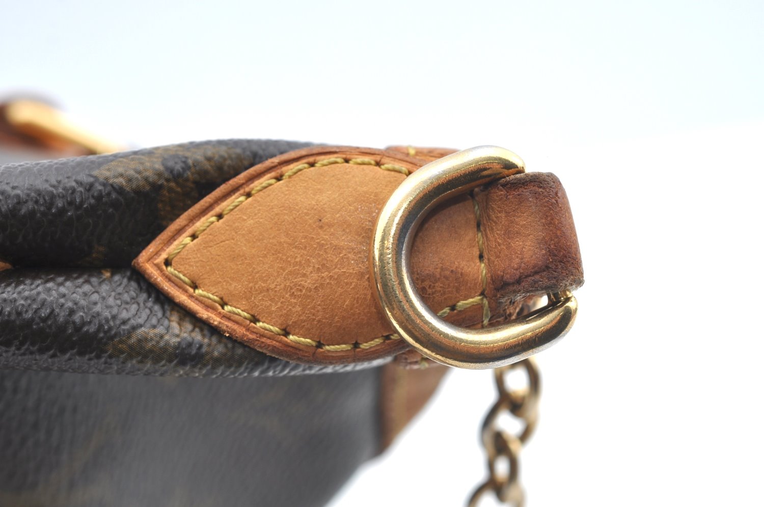 Authentic Louis Vuitton Monogram Palermo PM Shoulder Tote Bag M40145 LV K1030