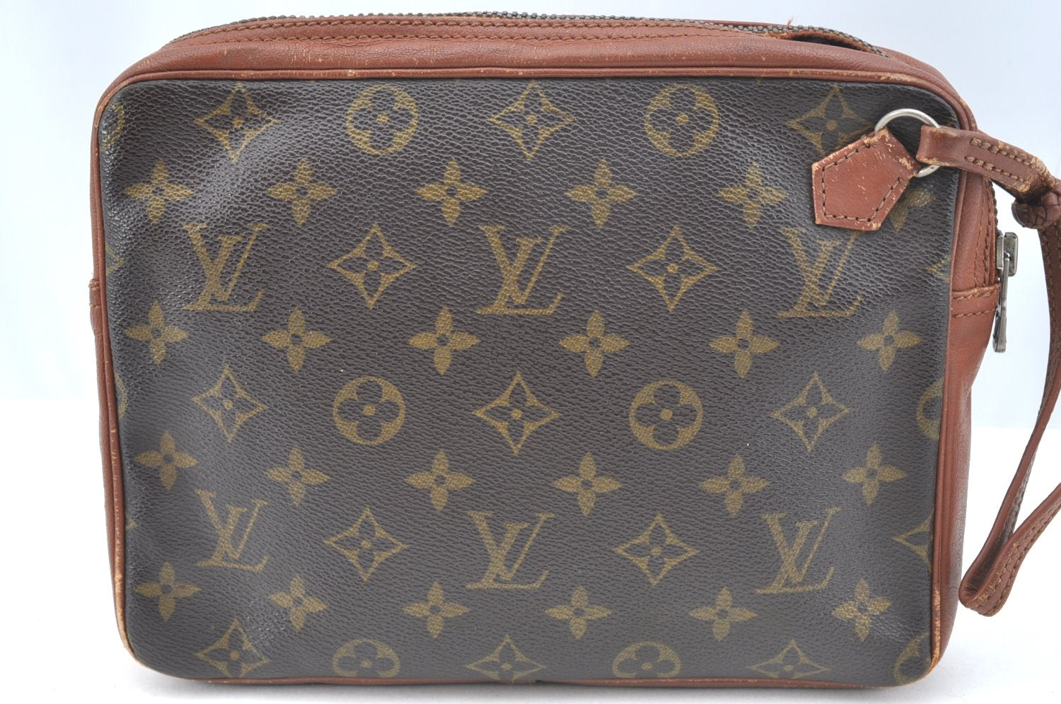 Authentic Louis Vuitton Monogram Pochette Sport Clutch Hand Bag Old Model K1063