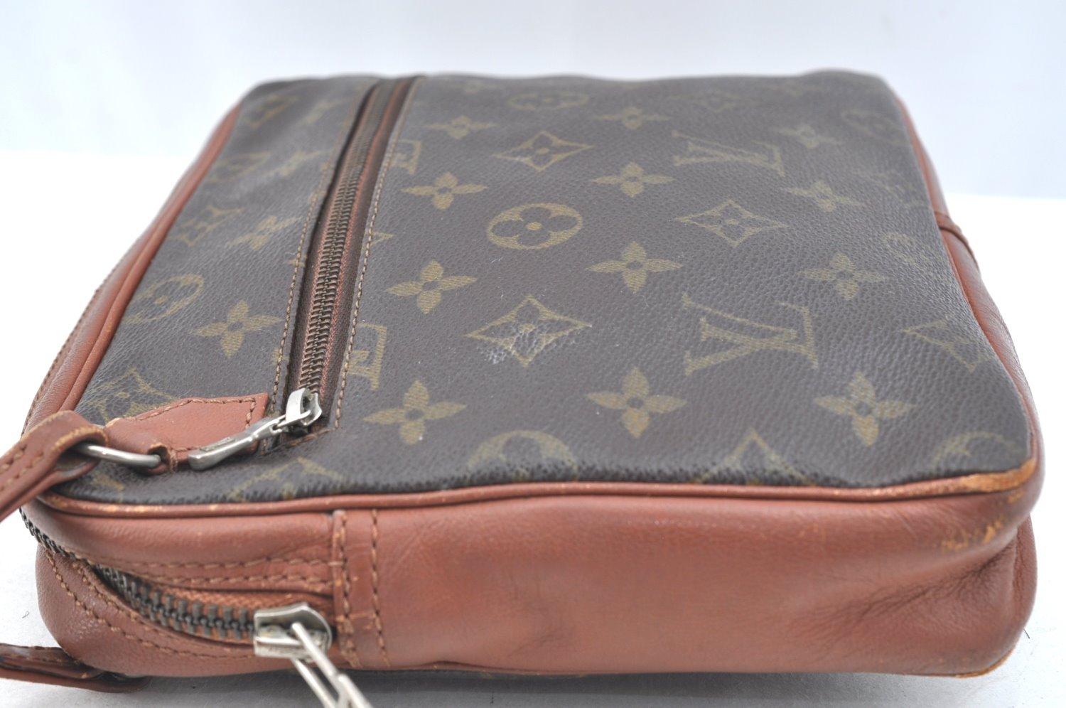Authentic Louis Vuitton Monogram Pochette Sport Clutch Hand Bag Old Model K1063