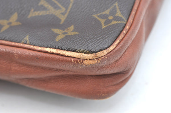 Authentic Louis Vuitton Monogram Pochette Sport Clutch Hand Bag Old Model K1063