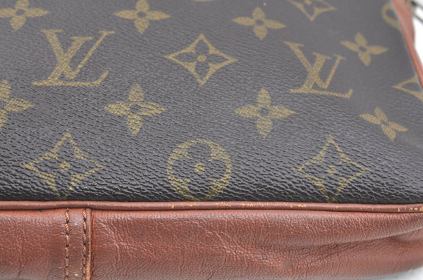 Authentic Louis Vuitton Monogram Pochette Sport Clutch Hand Bag Old Model K1063