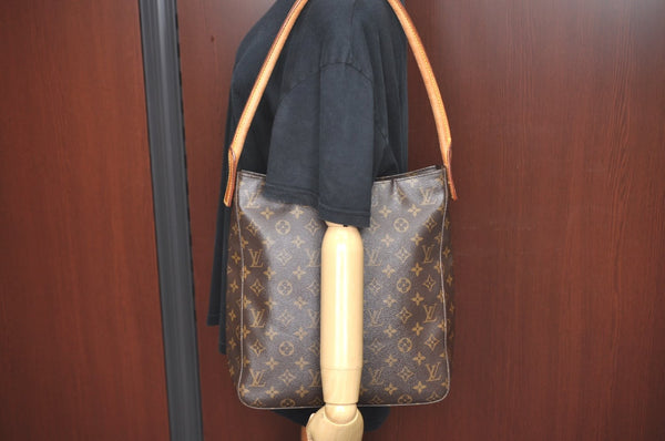 Authentic Louis Vuitton Monogram Looping GM Shoulder Bag M51145 LV Junk K1167