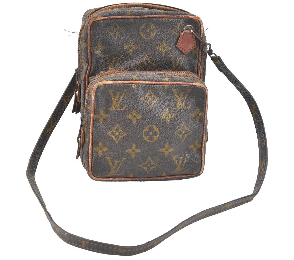 Authentic Louis Vuitton Monogram Amazone Shoulder Cross Bag Old Model Junk K1243