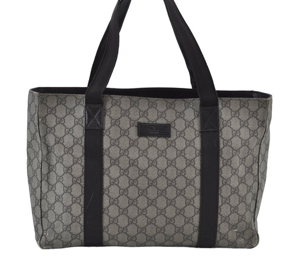 Authentic GUCCI Vintage Shoulder Tote Bag GG PVC Leather 141624 Brown K1268