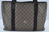 Authentic GUCCI Vintage Shoulder Tote Bag GG PVC Leather 141624 Brown K1268