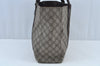 Authentic GUCCI Vintage Shoulder Tote Bag GG PVC Leather 141624 Brown K1268