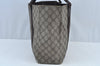 Authentic GUCCI Vintage Shoulder Tote Bag GG PVC Leather 141624 Brown K1268