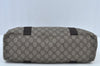 Authentic GUCCI Vintage Shoulder Tote Bag GG PVC Leather 141624 Brown K1268