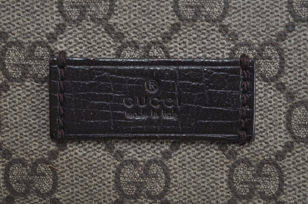 Authentic GUCCI Vintage Shoulder Tote Bag GG PVC Leather 141624 Brown K1268