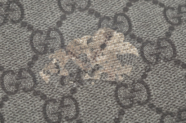 Authentic GUCCI Vintage Shoulder Tote Bag GG PVC Leather 141624 Brown K1268