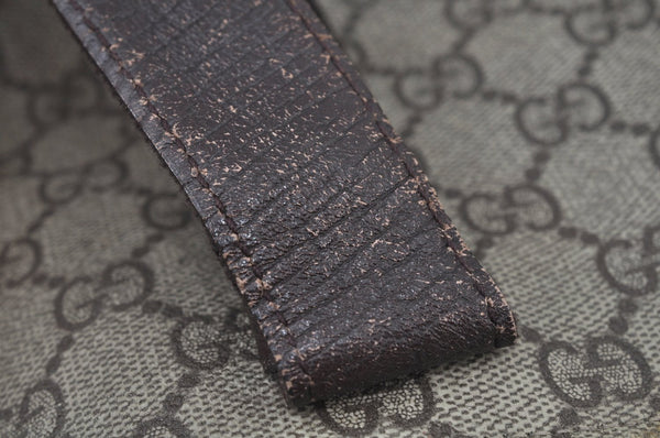 Authentic GUCCI Vintage Shoulder Tote Bag GG PVC Leather 141624 Brown K1268