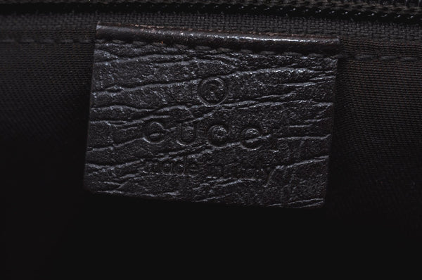 Authentic GUCCI Vintage Shoulder Tote Bag GG PVC Leather 141624 Brown K1268