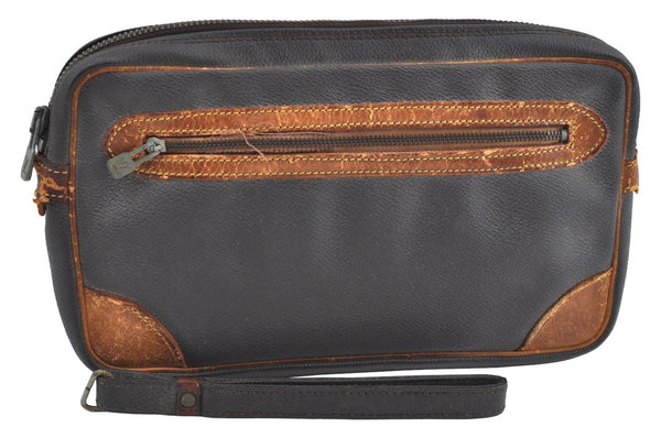 Auth Louis Vuitton Monogram Marly Dragonne Clutch Hand Bag Old Model Junk K1376