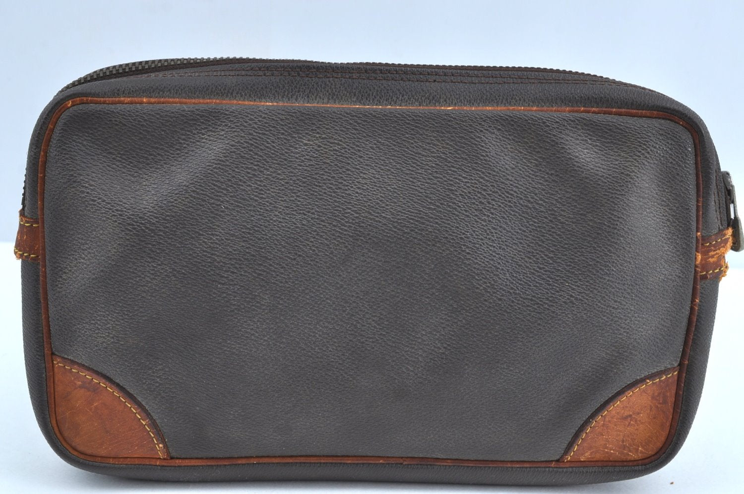 Auth Louis Vuitton Monogram Marly Dragonne Clutch Hand Bag Old Model Junk K1376