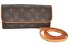 Authentic Louis Vuitton Monogram Pochette Twin PM Shoulder Bag M51854 LV K1482
