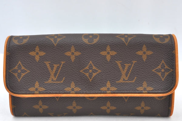 Authentic Louis Vuitton Monogram Pochette Twin PM Shoulder Bag M51854 LV K1482
