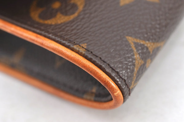 Authentic Louis Vuitton Monogram Pochette Twin PM Shoulder Bag M51854 LV K1482