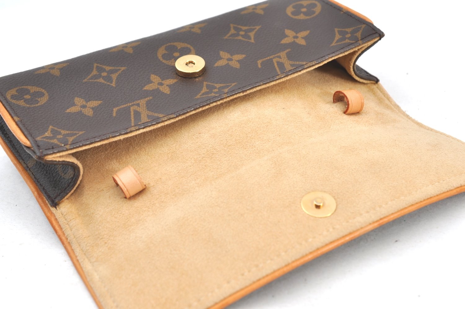 Authentic Louis Vuitton Monogram Pochette Twin PM Shoulder Bag M51854 LV K1482