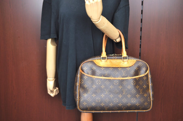 Authentic Louis Vuitton Monogram Deauville Hand Bag M47270 LV K1774