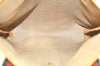 Authentic GUCCI Web Sherry Line GG Plus Tote Bag PVC Leather Beige K1835