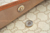 Authentic GUCCI Web Sherry Line GG Plus Tote Bag PVC Leather Beige K1835