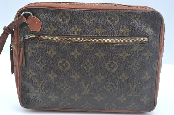Authentic Louis Vuitton Monogram Pochette Sport Clutch Bag Old Model Junk K1848