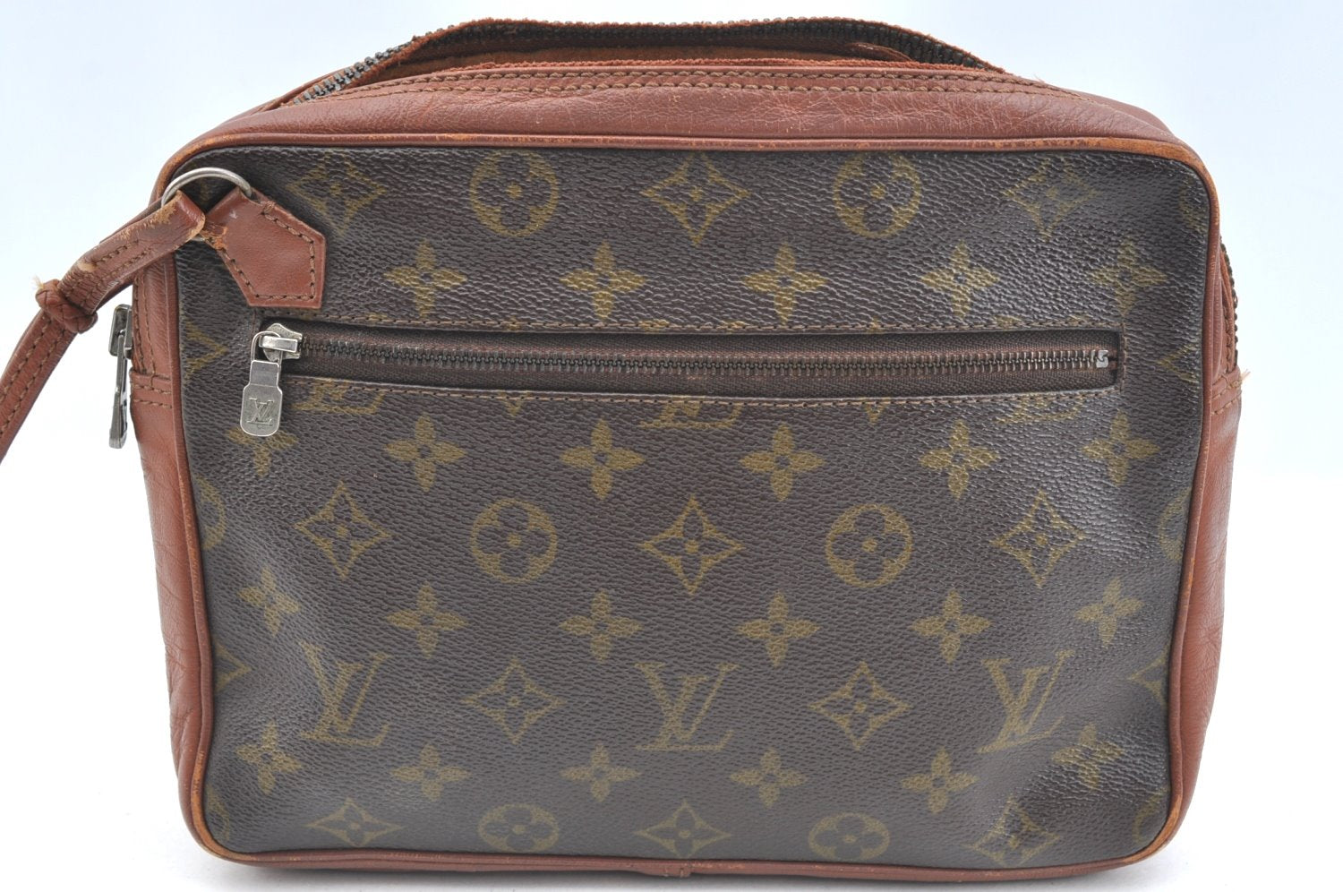 Authentic Louis Vuitton Monogram Pochette Sport Clutch Bag Old Model Junk K1860
