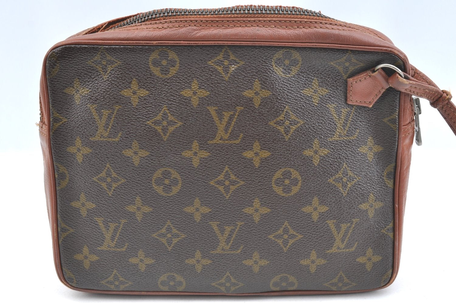 Authentic Louis Vuitton Monogram Pochette Sport Clutch Bag Old Model Junk K1860