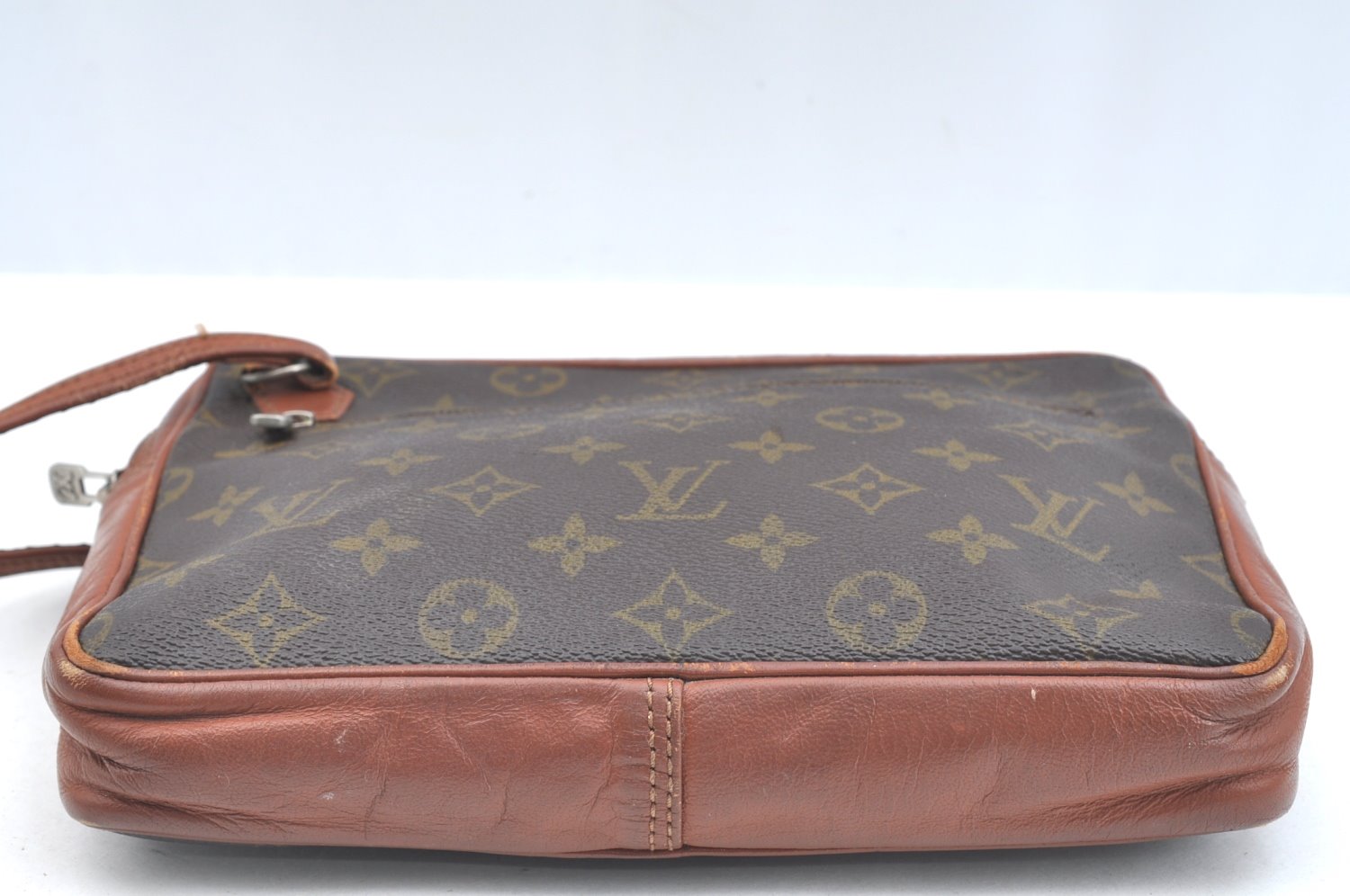 Authentic Louis Vuitton Monogram Pochette Sport Clutch Bag Old Model Junk K1860