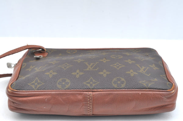 Authentic Louis Vuitton Monogram Pochette Sport Clutch Bag Old Model Junk K1860