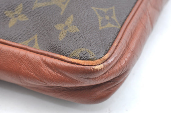 Authentic Louis Vuitton Monogram Pochette Sport Clutch Bag Old Model Junk K1860