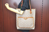 Auth GUCCI Web Sherry Line GG Plus Shoulder Tote Bag PVC Leather Brown K1896