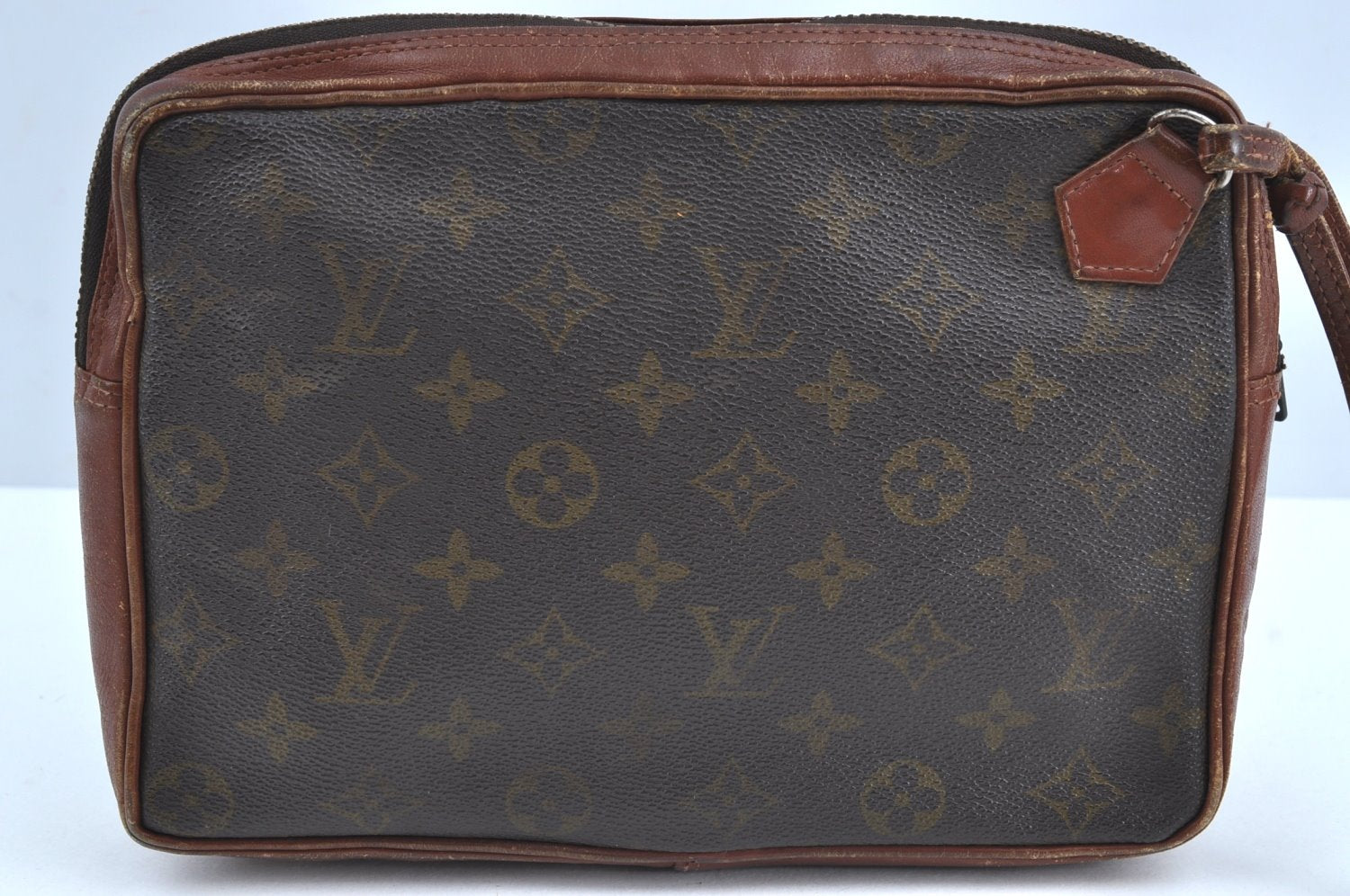Authentic Louis Vuitton Monogram Pochette Sport Clutch Hand Bag Old Model K1978