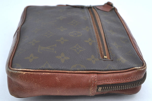 Authentic Louis Vuitton Monogram Pochette Sport Clutch Hand Bag Old Model K1978