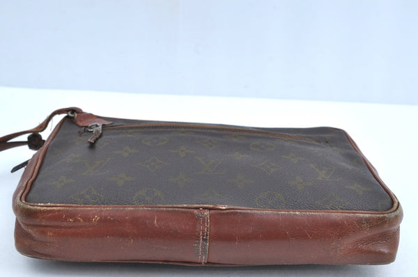 Authentic Louis Vuitton Monogram Pochette Sport Clutch Hand Bag Old Model K1978