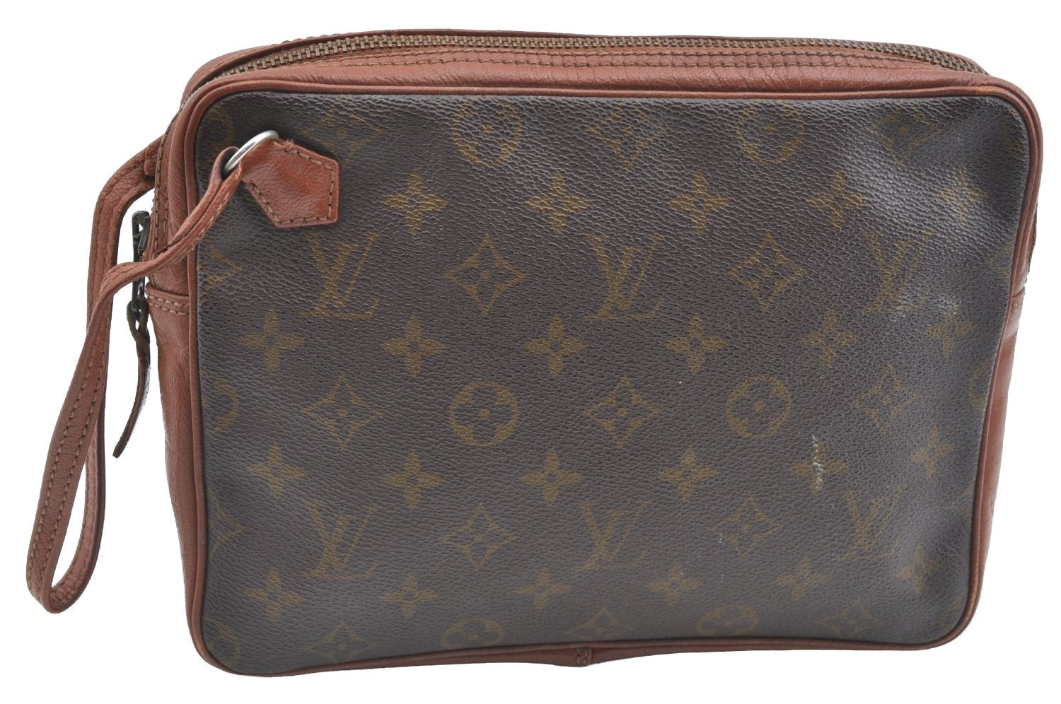 Authentic Louis Vuitton Monogram Pochette Sport Clutch Hand Bag Old Model K2024