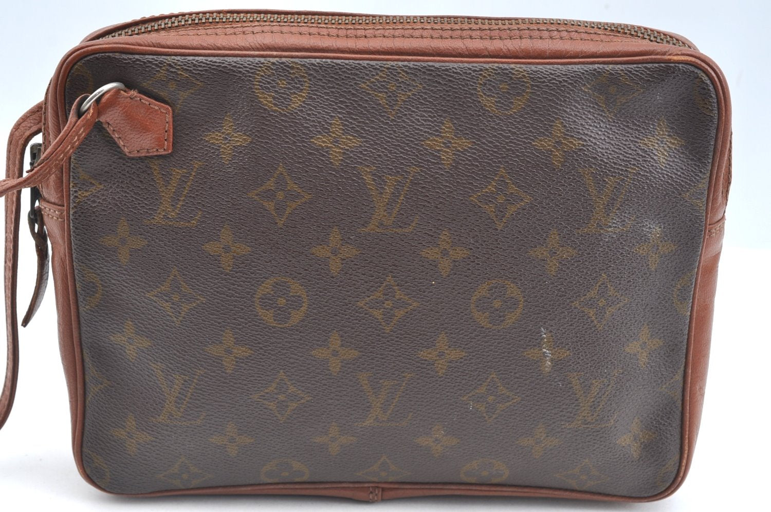 Authentic Louis Vuitton Monogram Pochette Sport Clutch Hand Bag Old Model K2024